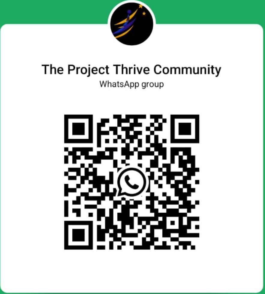 Scan to join the Project Thrive WhatsApp community